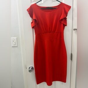 The Limited Scarlet Ruffle Sleeve Mini Dress